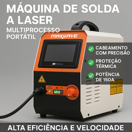 PROMOÇÃO Máquina de Solda e Corte a Laser Portátil Multiprocesso 250A BIVOLT